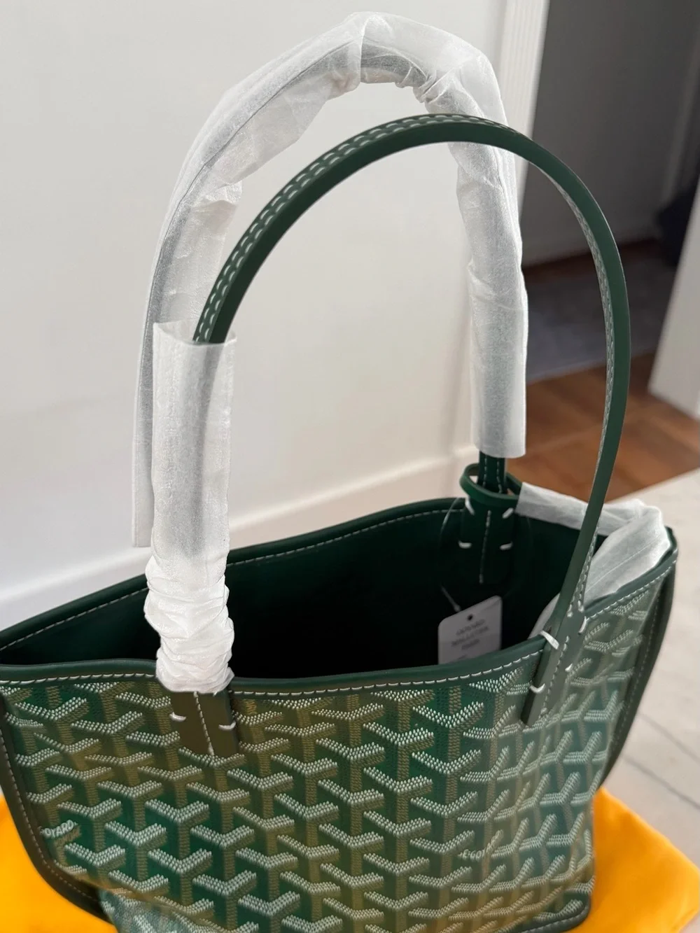 LUXURY INSPIRED Green Patterned Tote Bag- Mini - Picture 4 of 12